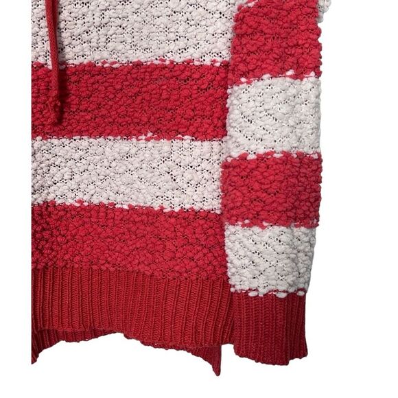 Miracle | Stripe Popcorn Orange White Fall Autumn Sweater S/M - Picture 5 of 8